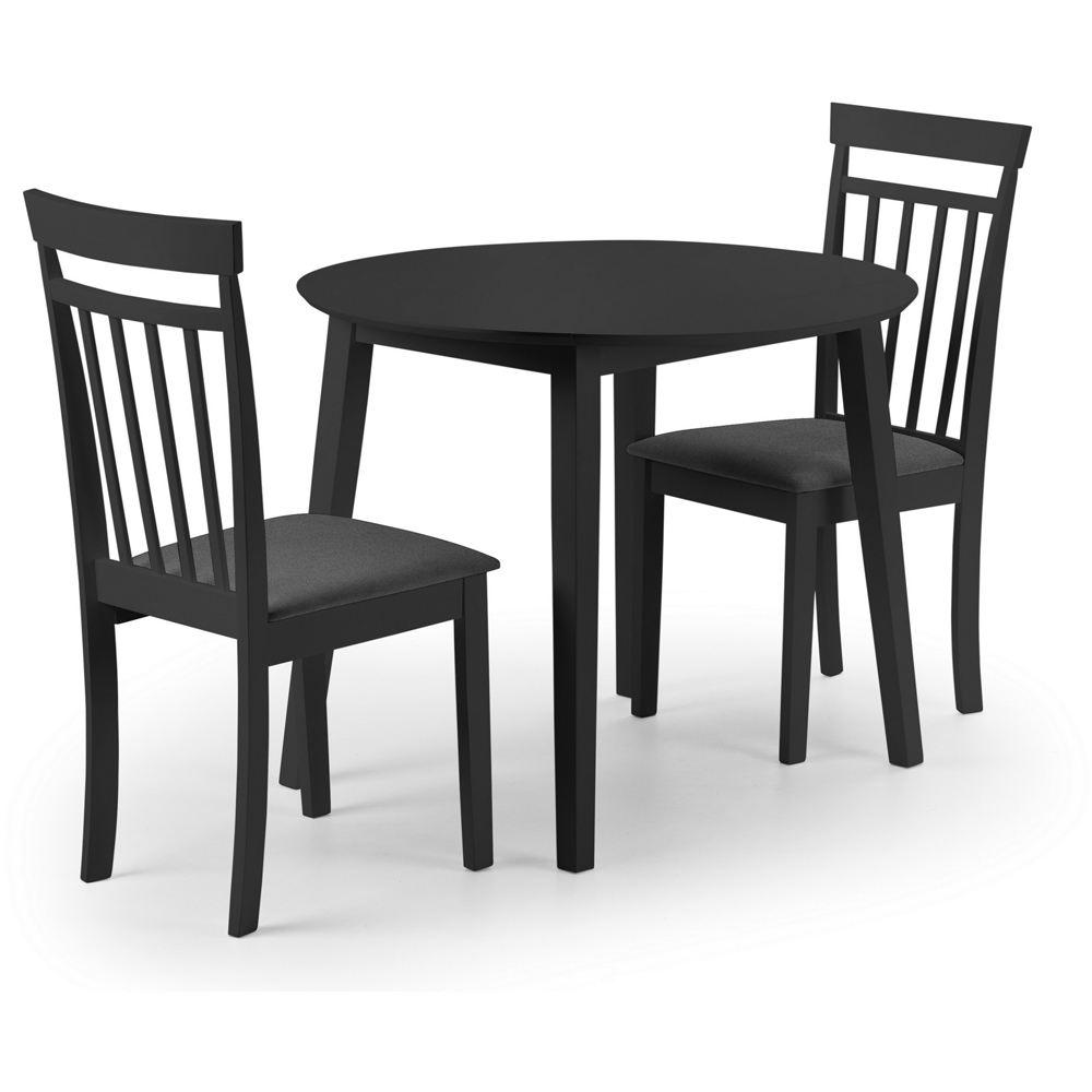 Julian Bowen Coast Set of 2 Black Dining Chair Image 5