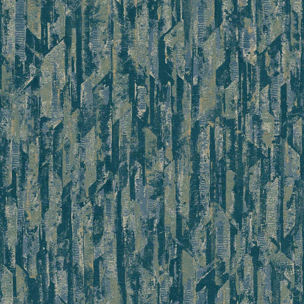 Grandeco Imperia Teal Gold Textured Wallpaper Image 1