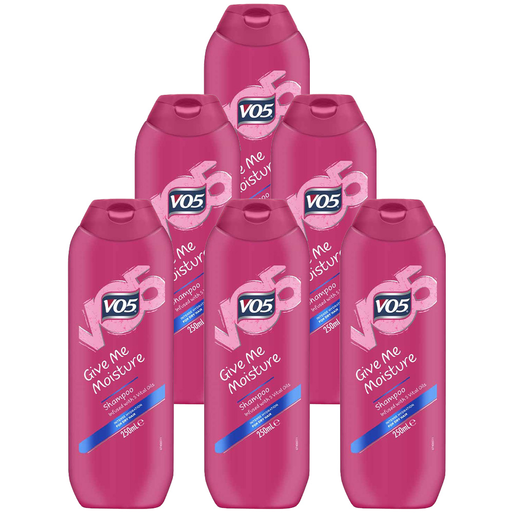VO5 Give Me Moisture Shampoo Case of 6 x 250ml Image 1