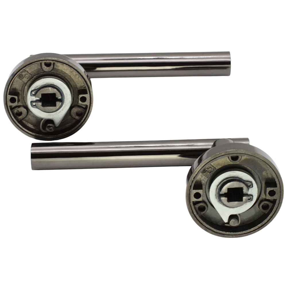 Spira Brass Jura Black Nickel Lever Door Handle 2 Pack Image 3
