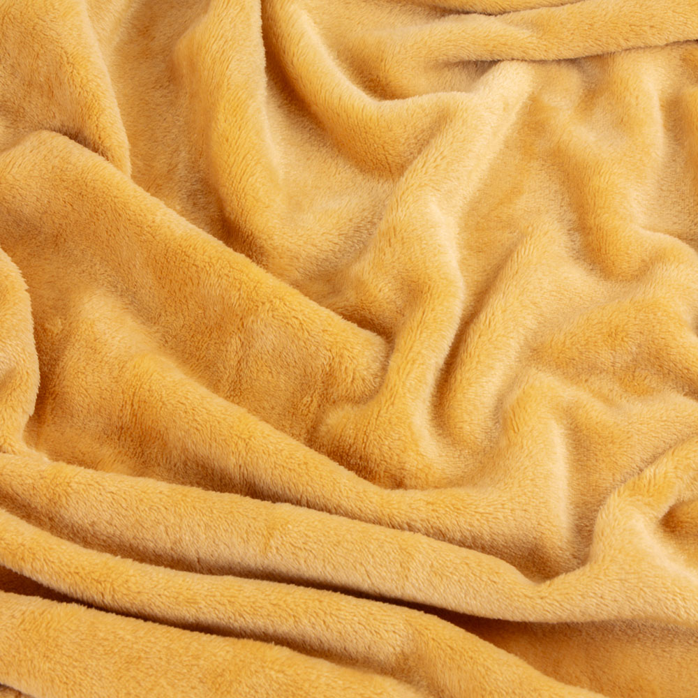Furn Harrow Ochre Fleece Throw 140 x 180cm Image 3