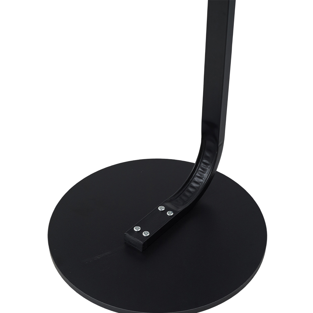 Living and Home Walnut and Black C-Shape Round Side Table Image 6