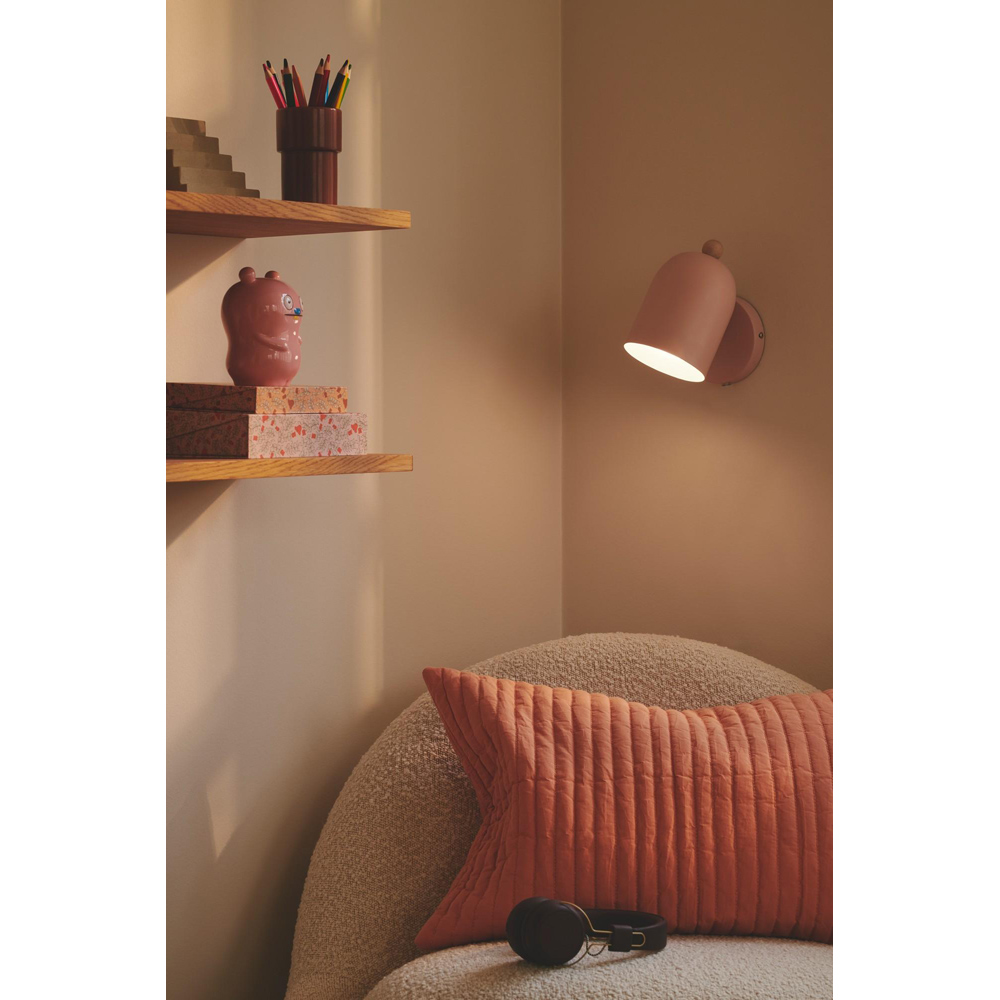 Nordlux Gaston Dusty Rose Adjustable Wall Light Image 2