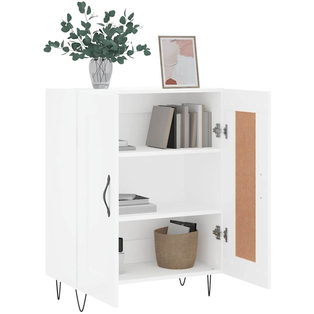 vidaXL 2 Door White Sideboard Image 4