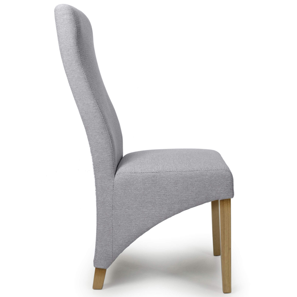 Shankar Baxter Set of 2 Light Grey Weave Dining Chair Image 4