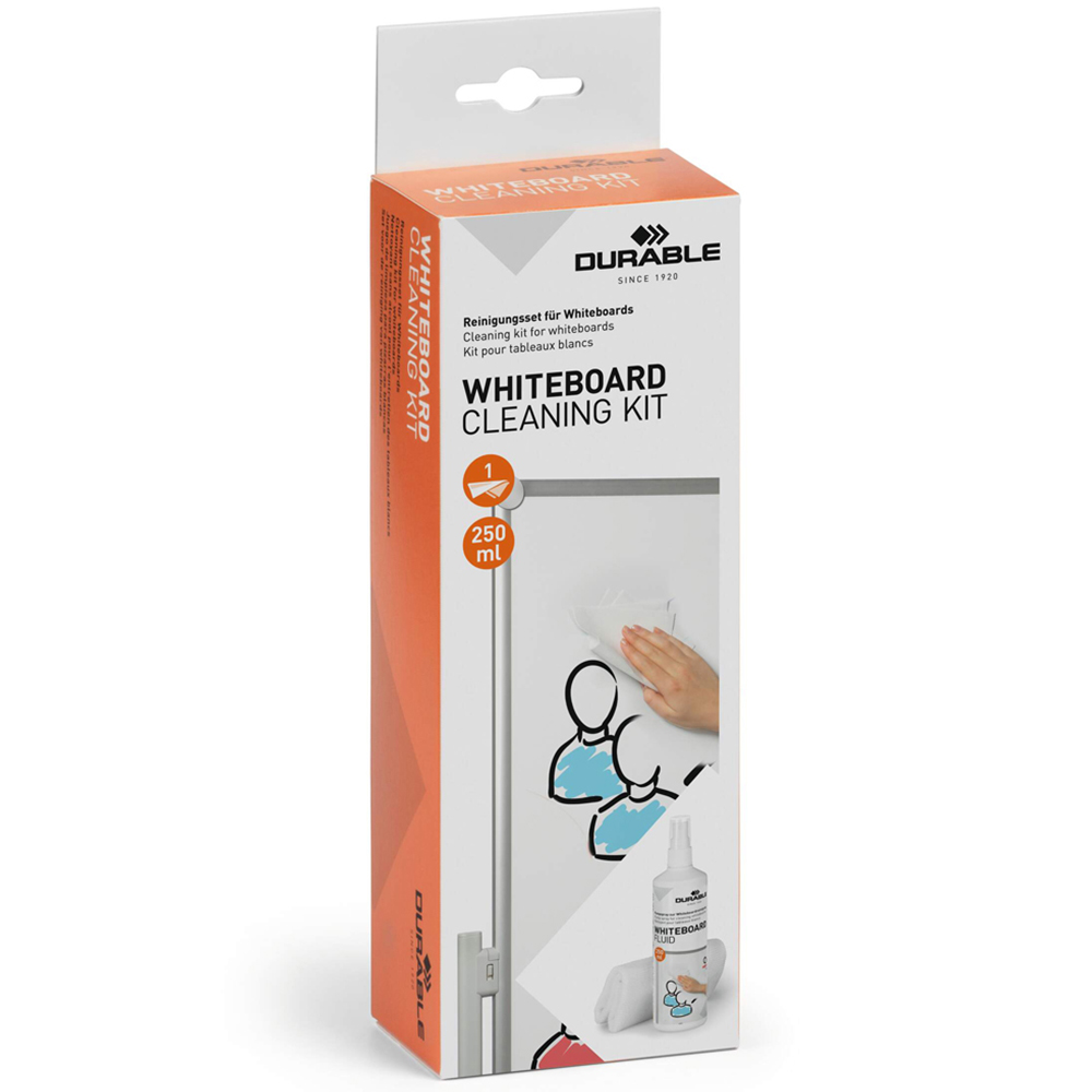 Durable Whiteboard Cleaning Kit with Spray and Microfibre Cloth 250ml Image 5