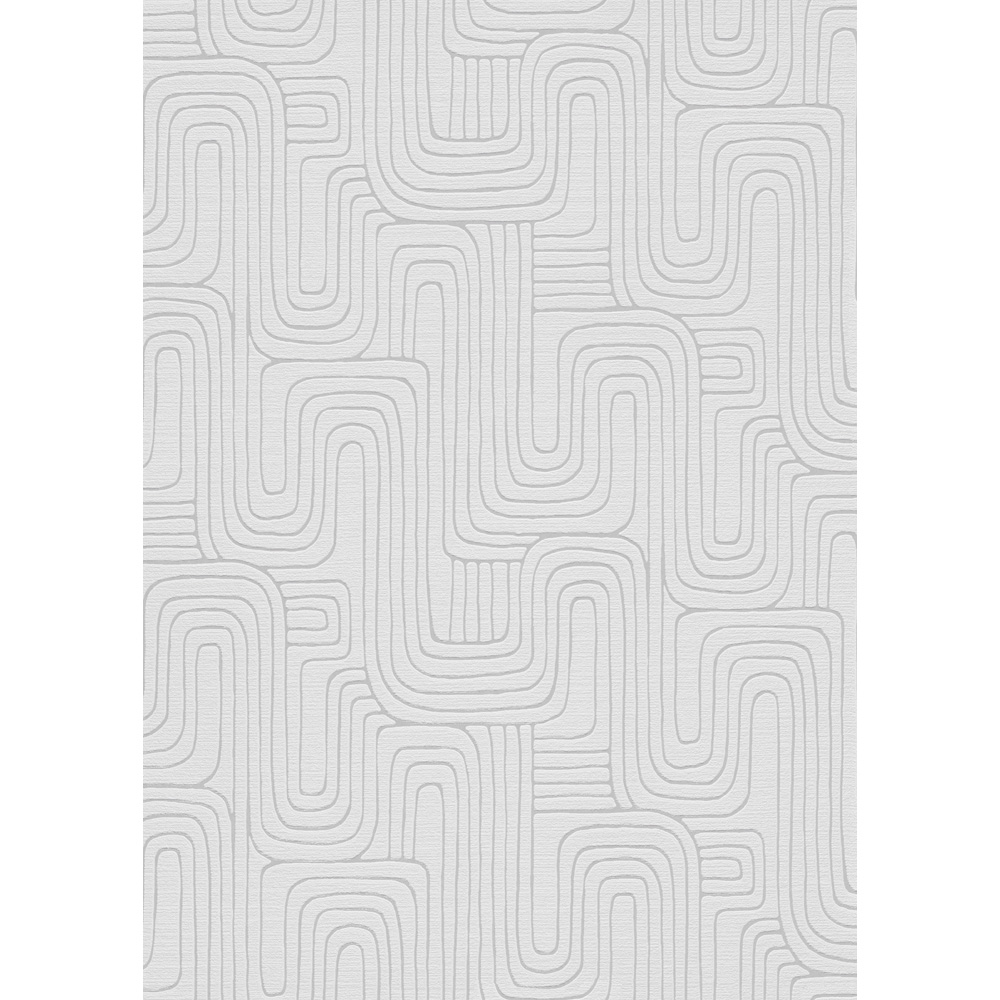 Erismann Rondo Linear White Wallpaper Image 5