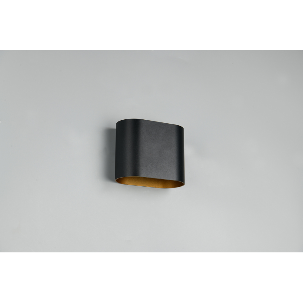 TRIO Alani Black and Gold Up and Down Wall Light Image 6