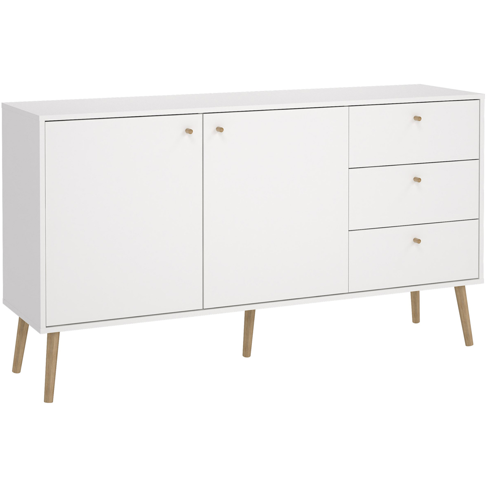 Florence Cumbria 2 Doors 3 Drawers White Sideboard Image 2