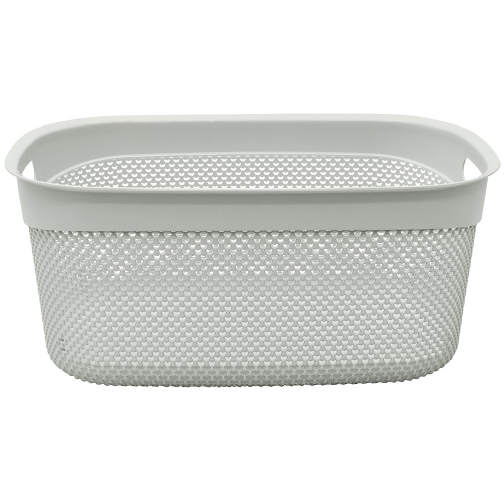 JVL Droplette 33L Ice Grey Laundry Basket Image 3