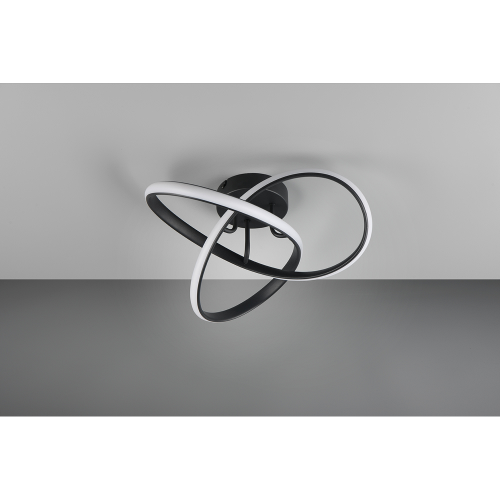 TRIO Meo Matt Black LED Ceiling Light Image 4