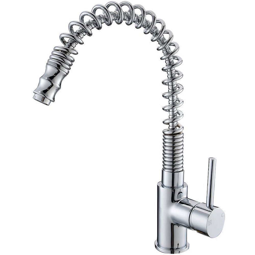 Nes Home Corry Chrome Single Lever Pull Out Hose Monobloc Kitchen Mixer Tap Image 1