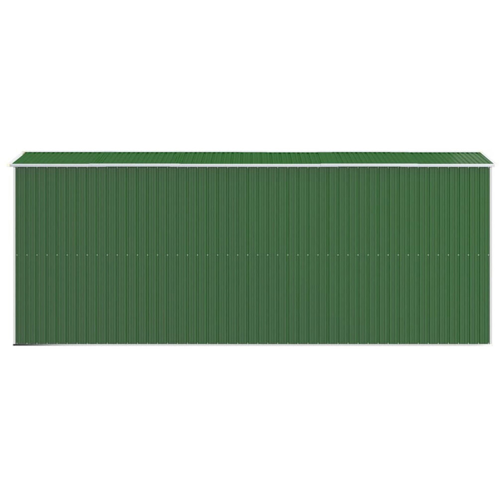 vidaXL 6.3 x 17.2ft Green Galvanised Steel Apex Garden Shed Image 2