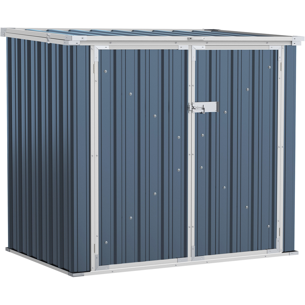 Outsunny 5 x 3ft Blue Storage Metal Shed Image 1