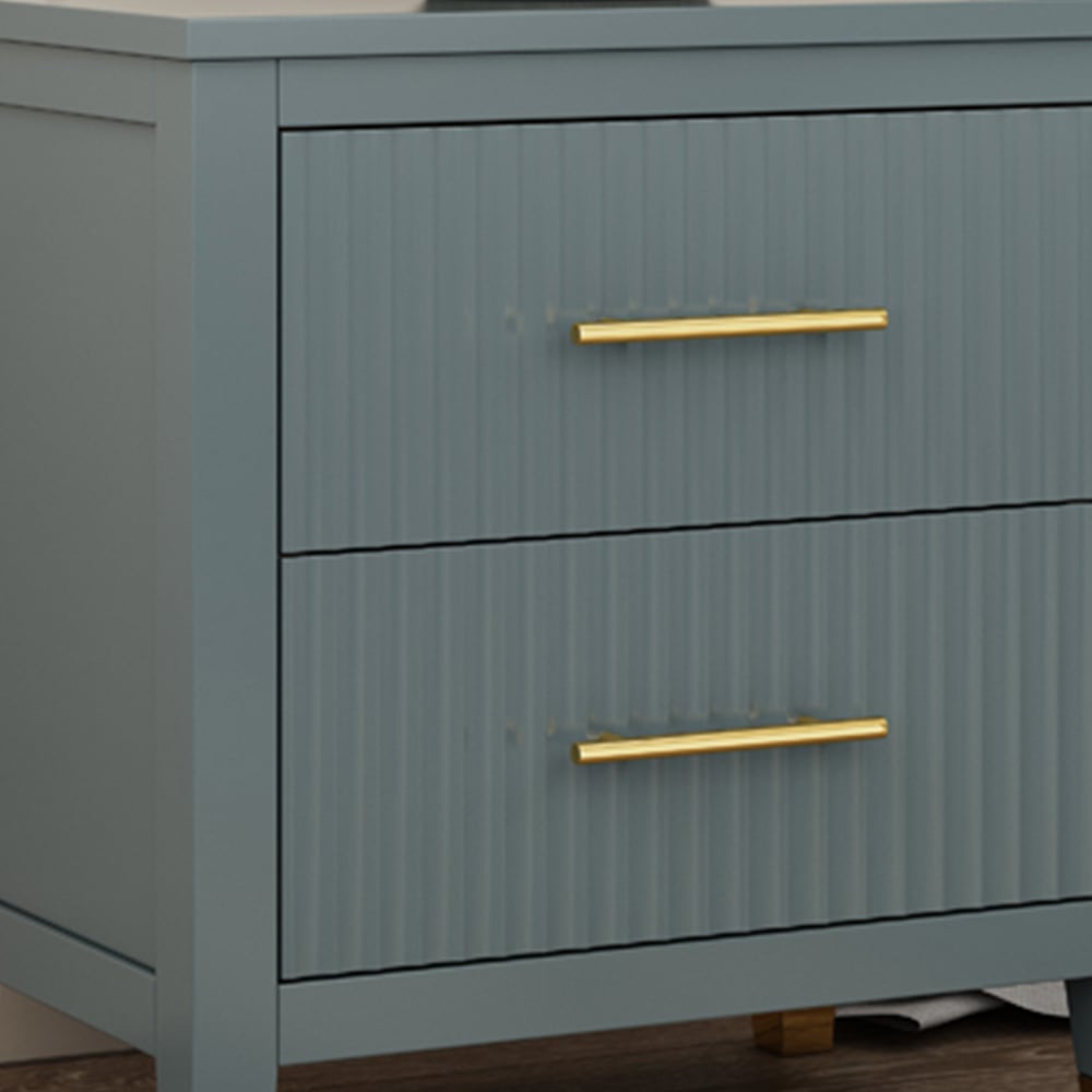 Biasi 2 Drawers Grey Bedside Table Image 2