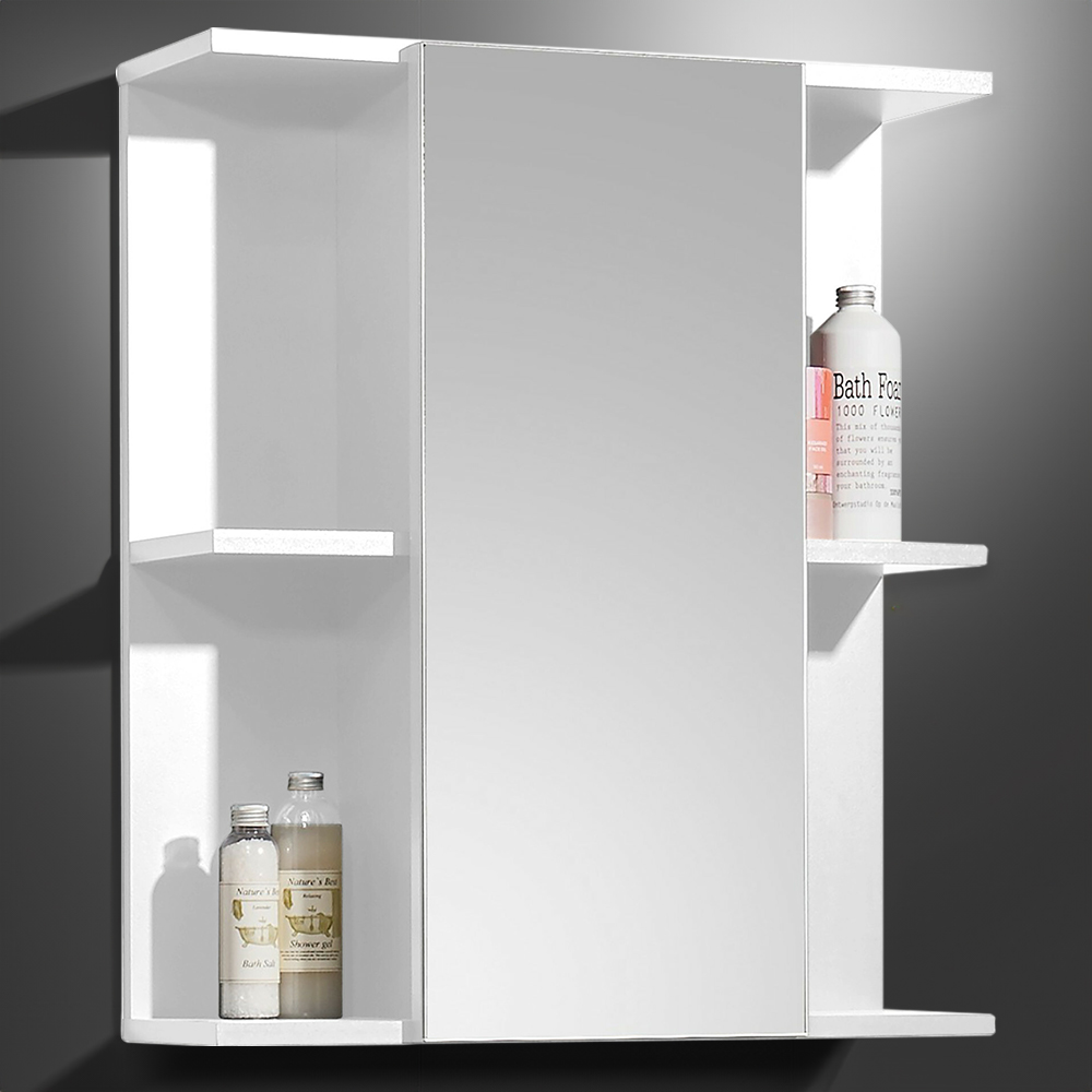 Julian Bowen Mandy Single Door White Mirrored Cabinet Image 1