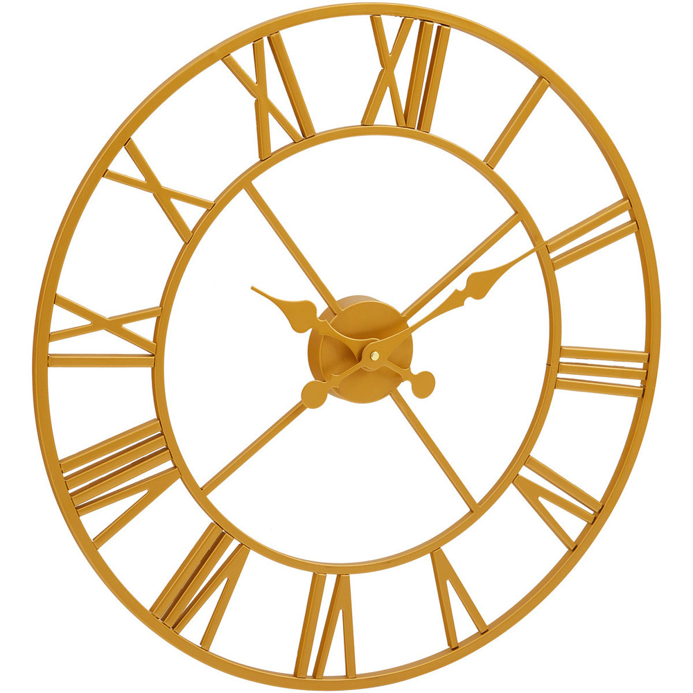 Premier Housewares Vitus Gold Finish Wall Clock Image 3