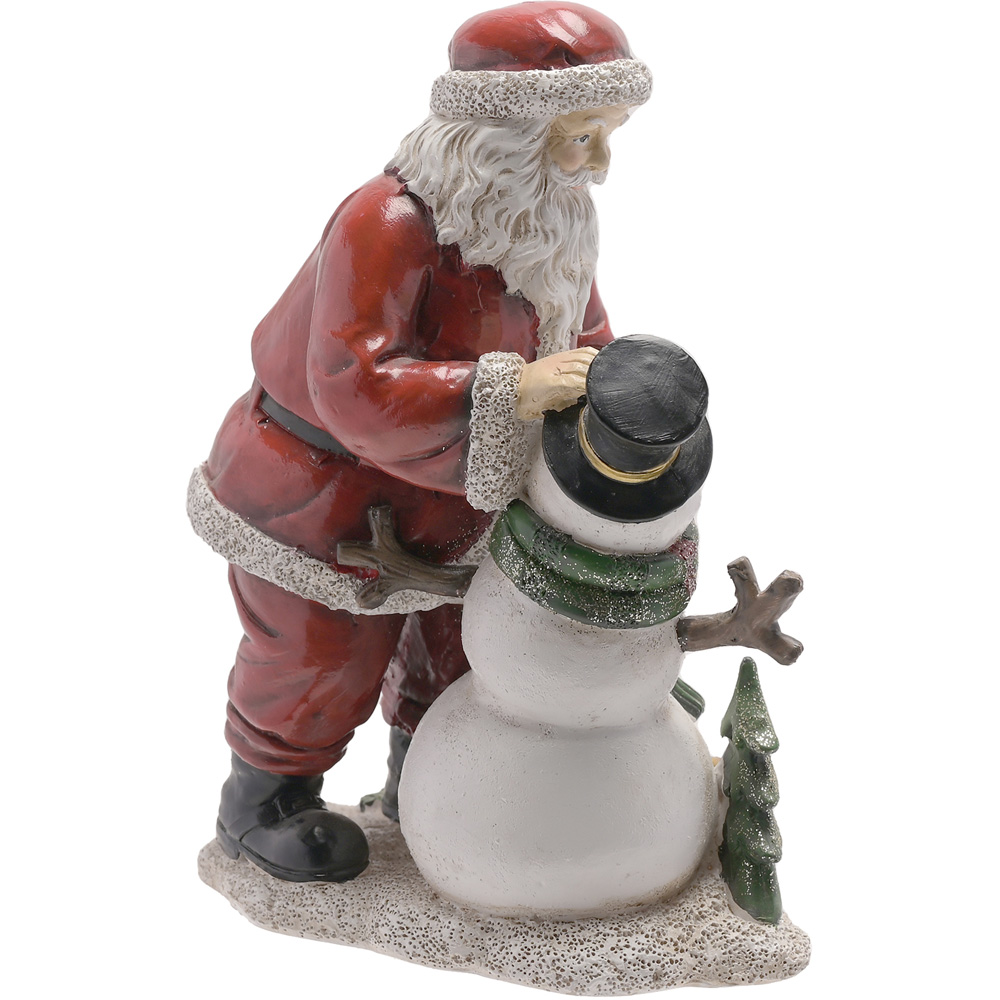 The Christmas Gift Co Red Santa and Snowman Figurine Image 3