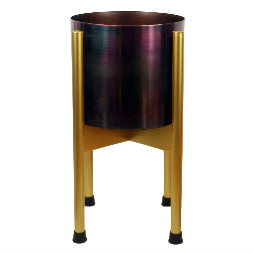 Leaf Medium Gold Planter Stand 38.5 x 18cm Image 4