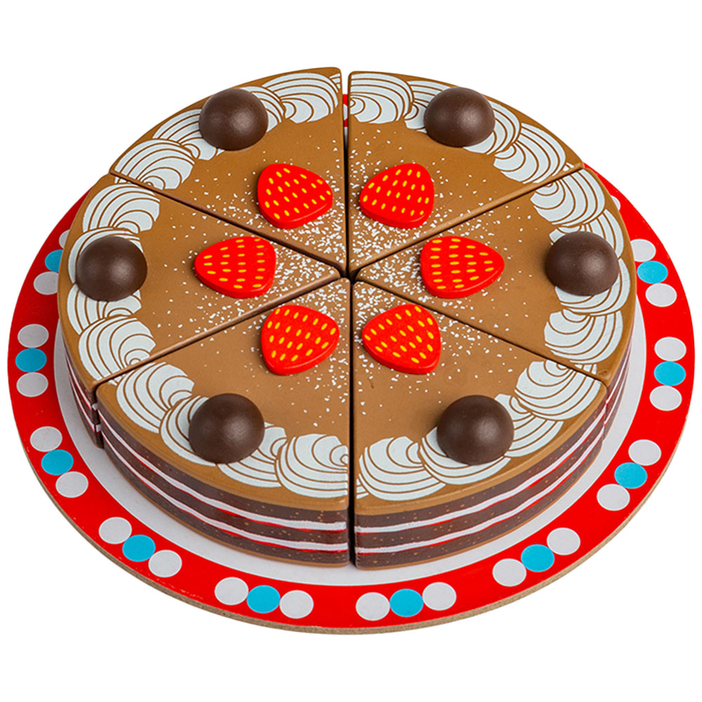Bigjigs Toys Wooden Chocolate Cake Multicolour Image 5