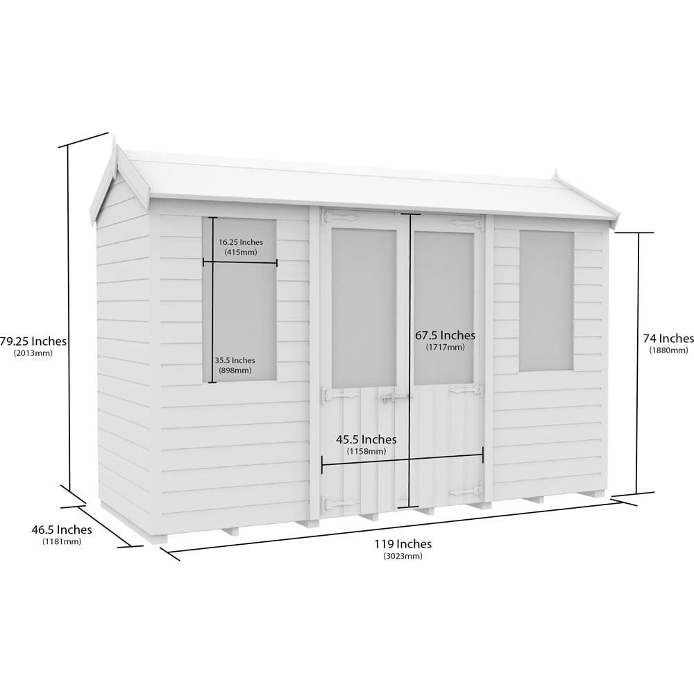 DIY Sheds 10 x 4ft Tongue and Groove Timber Apex Summerhouse Image 9