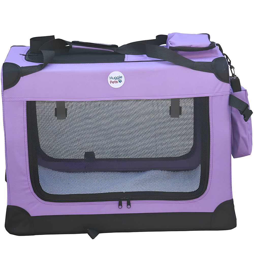 HugglePets Small Purple Fabric Crate 50cm Image 2