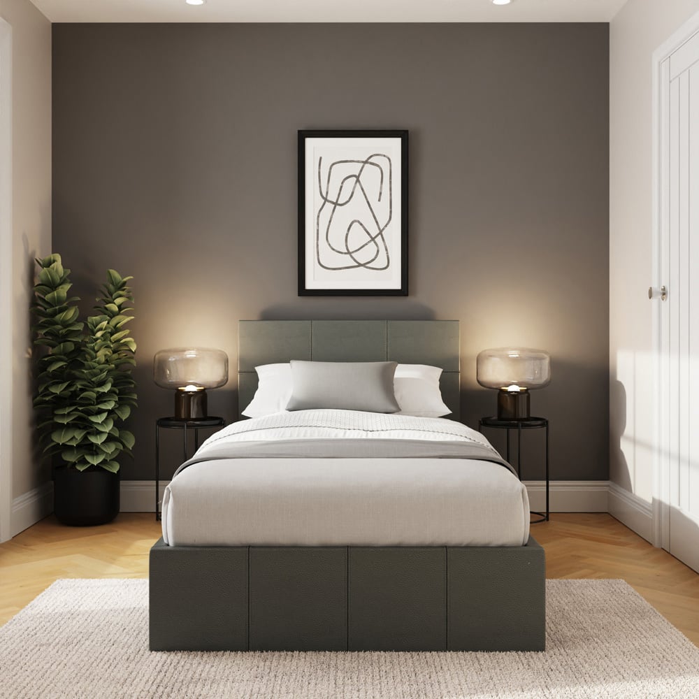GFW Single Grey End Lift Ottoman Bed Image 9