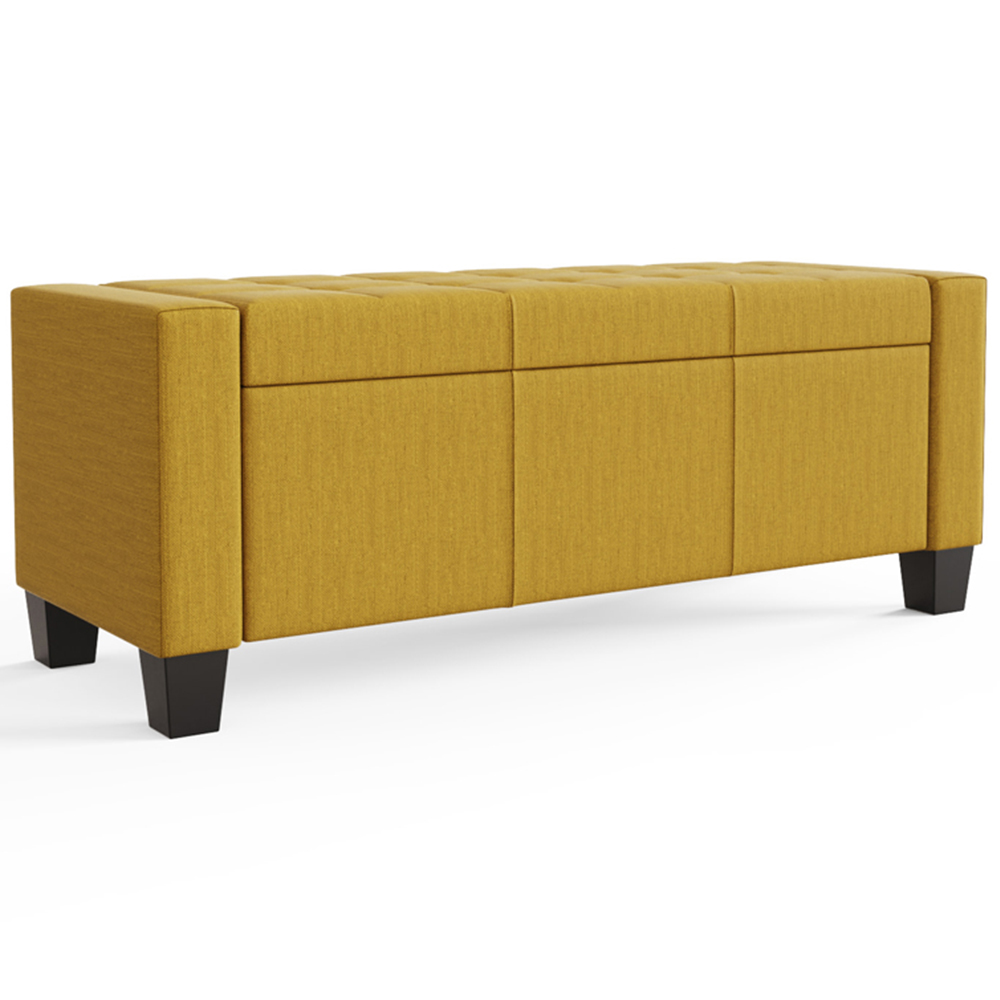 GFW Verona Mustard Ottoman Storage Bench Image 2