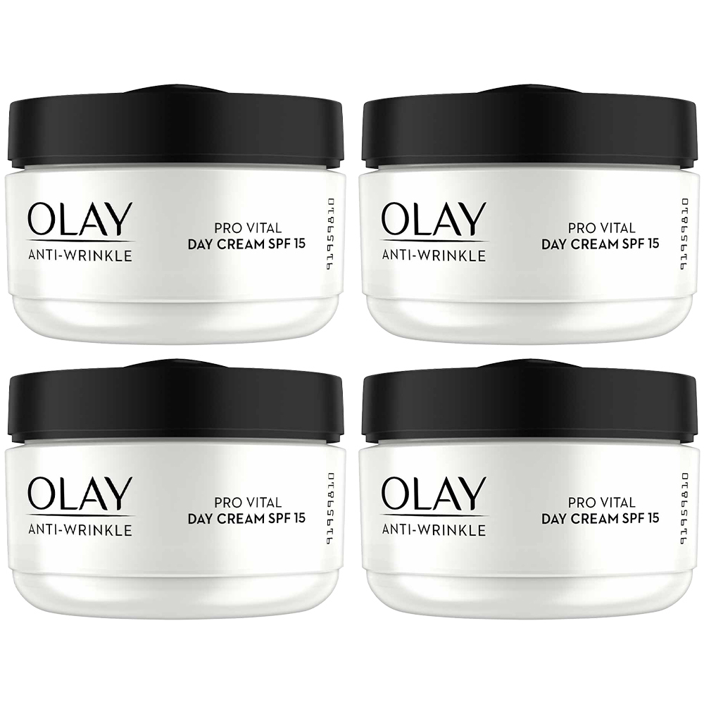 Olay Anti Wrinkle SPF15 Pro Vital Day Cream Case of 4 x 50ml Image 1