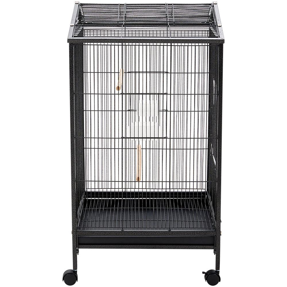 H&O Direct Open Top Metal Pet Bird Cage with Casters Image 3