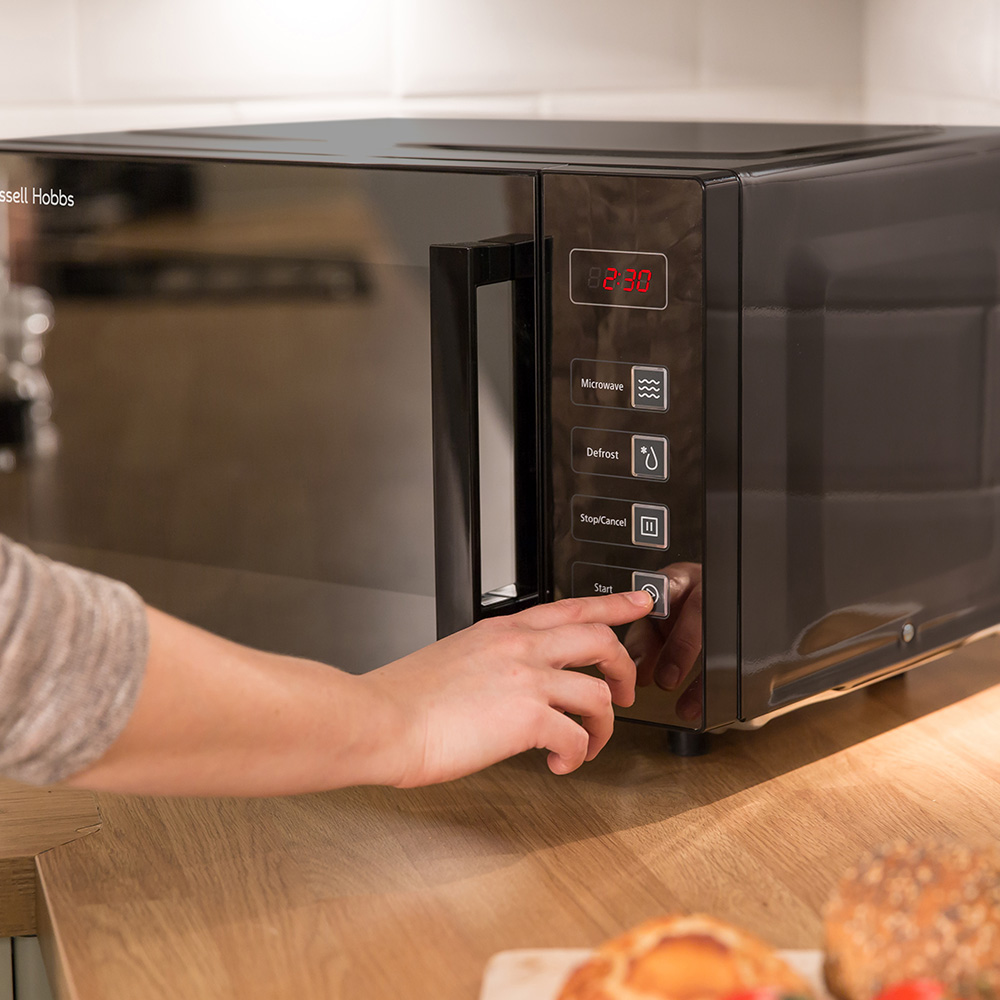 Russell Hobbs RHEM2301B Black Easi 23L Flatbed Digital Microwave Image 5