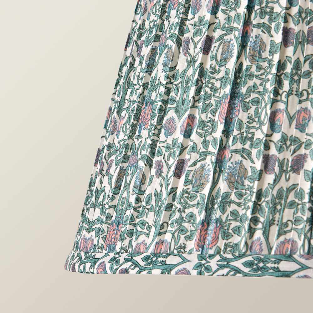 ValueLights Abel Floral Pleated Tapered Large Lamp Shade Image 5