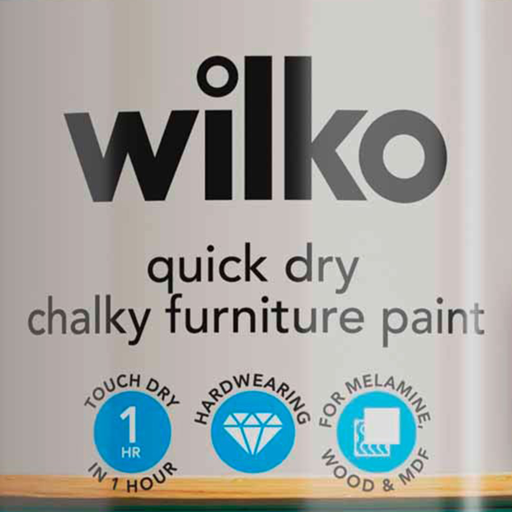 Wilko Quick Dry Urban Grey Furniture Paint 750ml Image 3