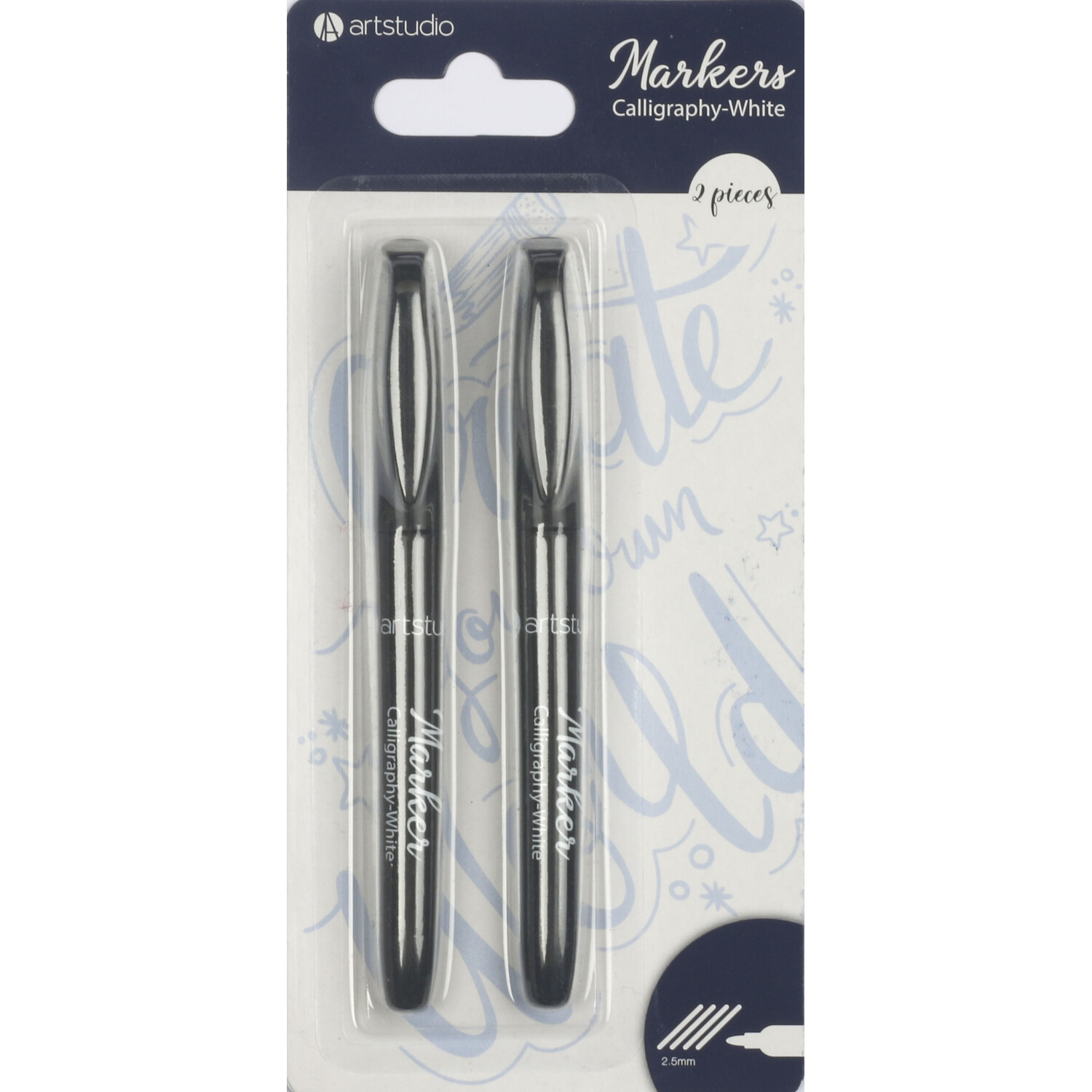 Pack of 2 Calligraphy White Markers White Image