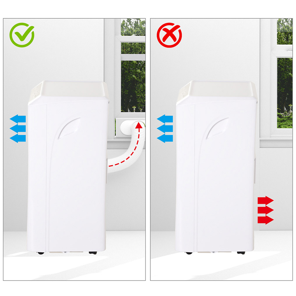 HOMCOM White and Chrome 4 in 1 Mobile Air Conditioner Image 3