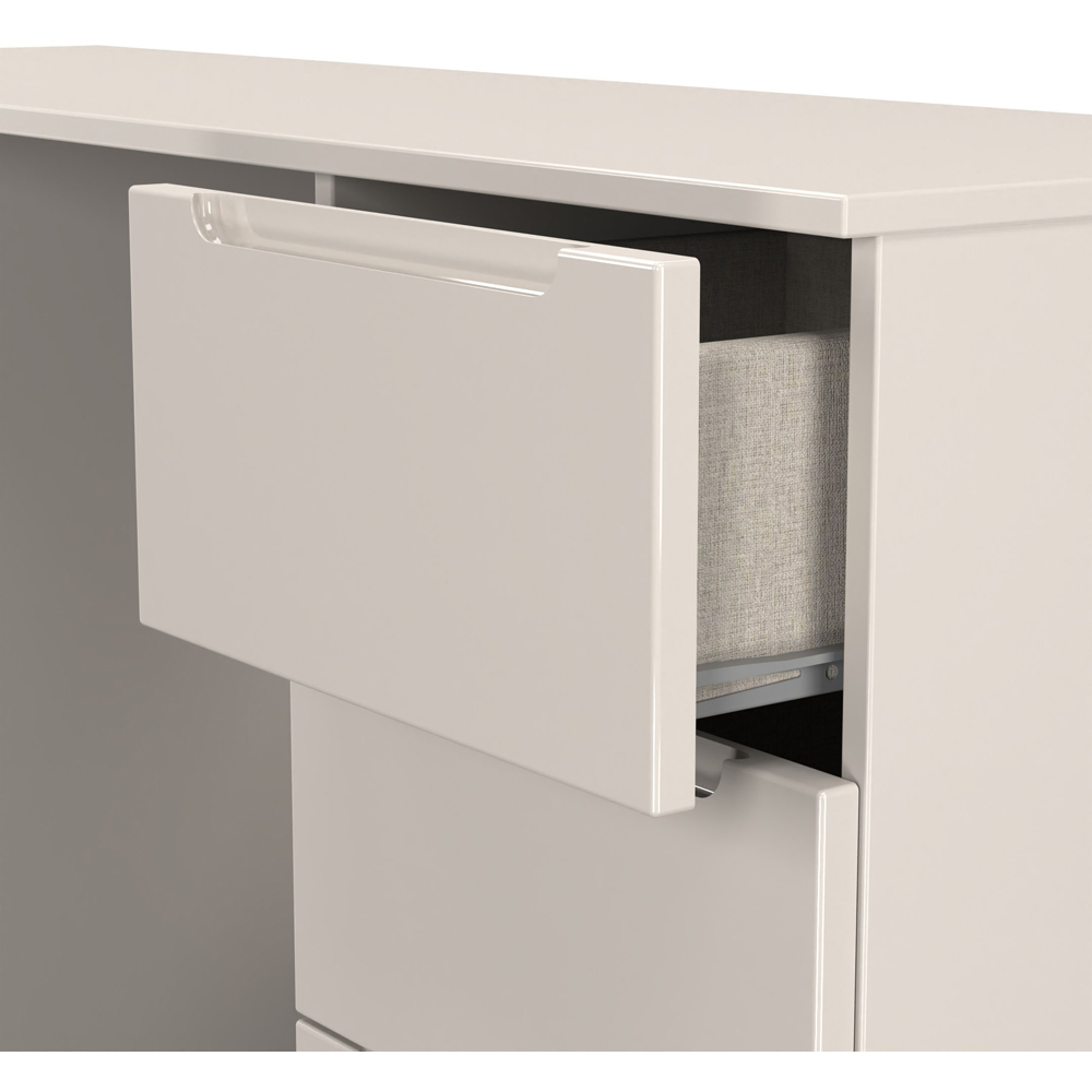 Crowndale Milan 6 Drawer Kashmir Gloss and Kashmir Kneehole Desk Ready Assembled Image 5
