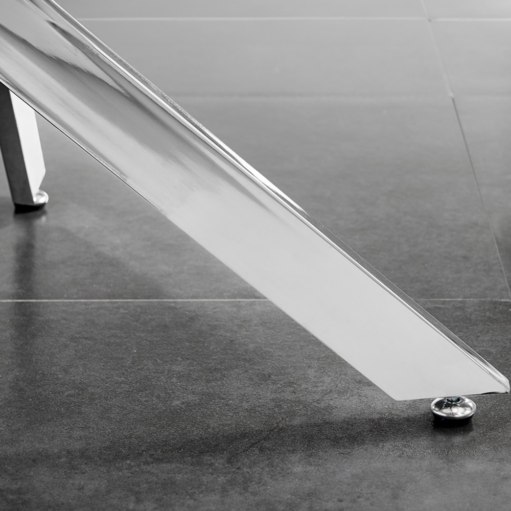 Furniturebox Arona Cesano 6 Seater Round Dining Set Grey and Chrome Image 6