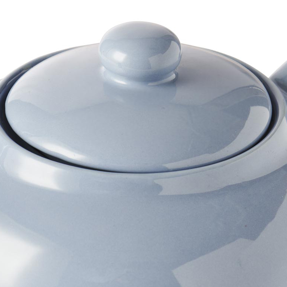 Wilko 8 Cup Blue Ceramic Teapot Image 6