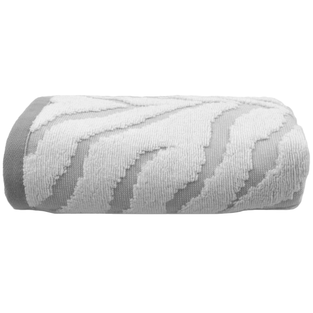 Allure Bath Fashions Grey Zebra Print Sculpted Hand Towel Image 1