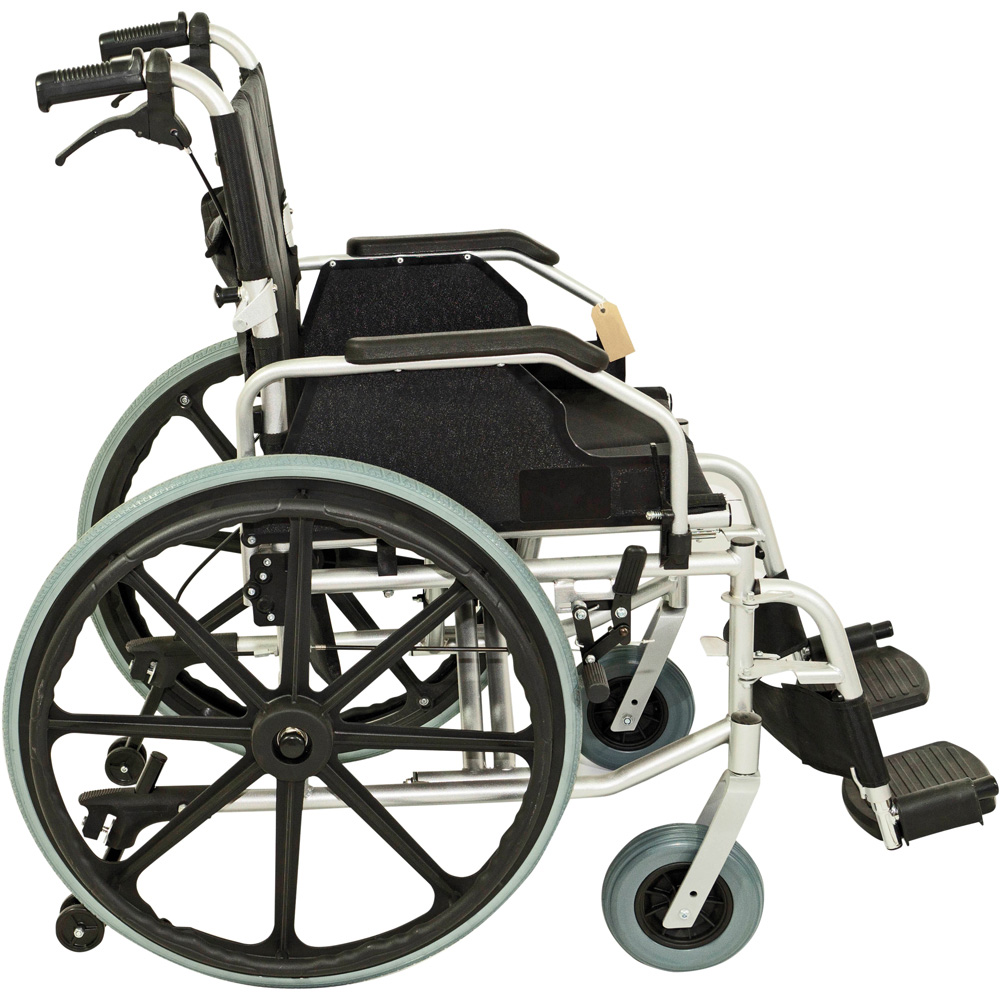 Aidapt Silver Steel Self propelled Wheelchair Image 2