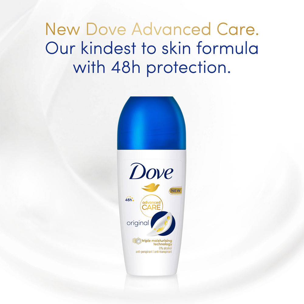 Dove Advanced Original Care Antiperspirant Deodorant Roll On 50ml Image 6