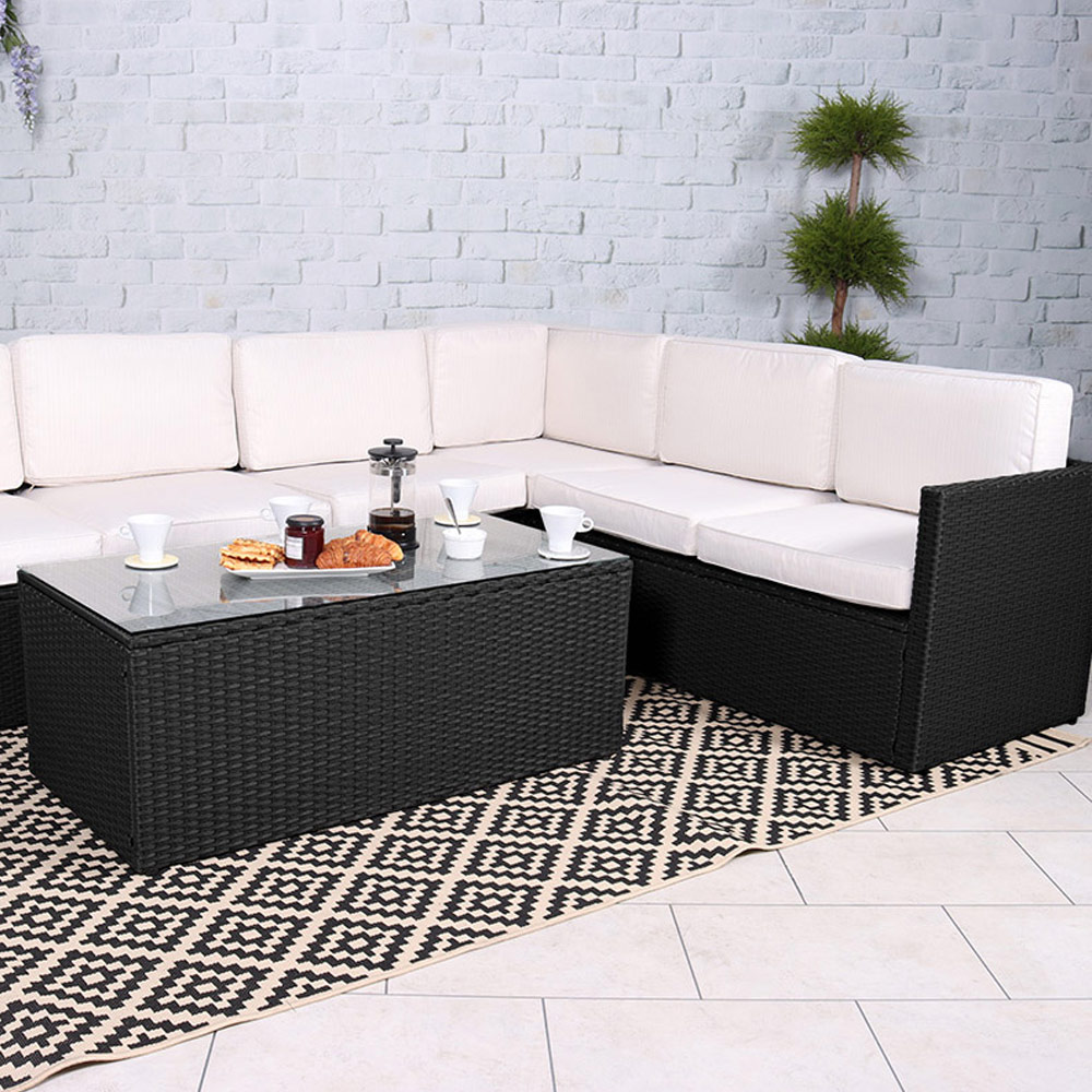 Royalcraft Berlin 5 Seater Black Corner Lounge Set Image 5