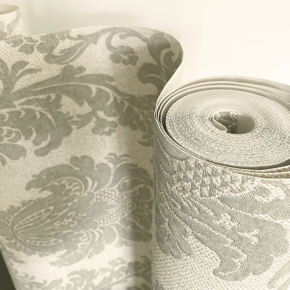 Belgravia Ciara Damask Textured Silver Image 5