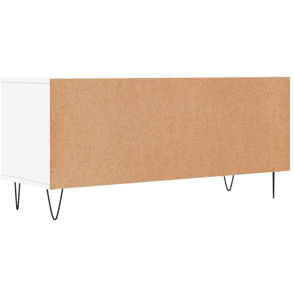 vidaXL 2 Drawer 2 Shelf White TV Cabinet Image 8