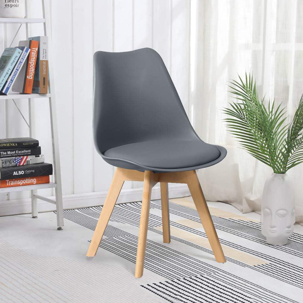 Kosy Koala 6 Seater Plastic Dining Bench Set Oak Effect and Grey Image 2