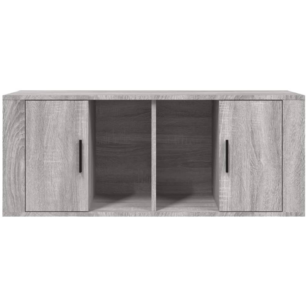 vidaXL 2 Door 2 Shelf Grey Sonoma TV Cabinet Image 4