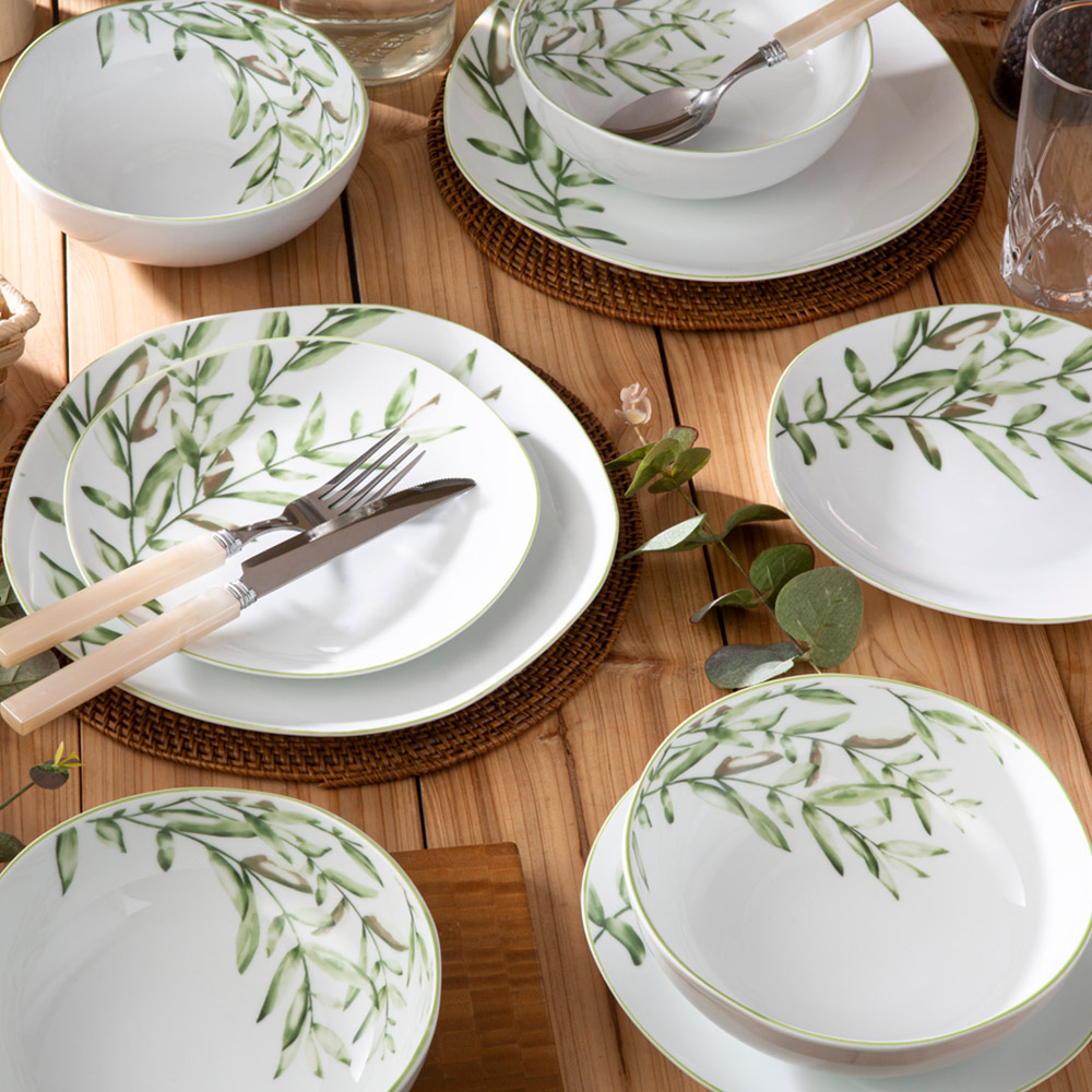 Waterside Artisan Leaf 12 Piece Dinner Set Image 2