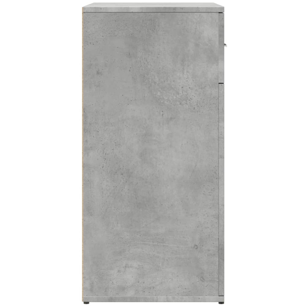 vidaXL 2 Door 2 Drawer Concrete Grey Wooden Sideboard Image 6