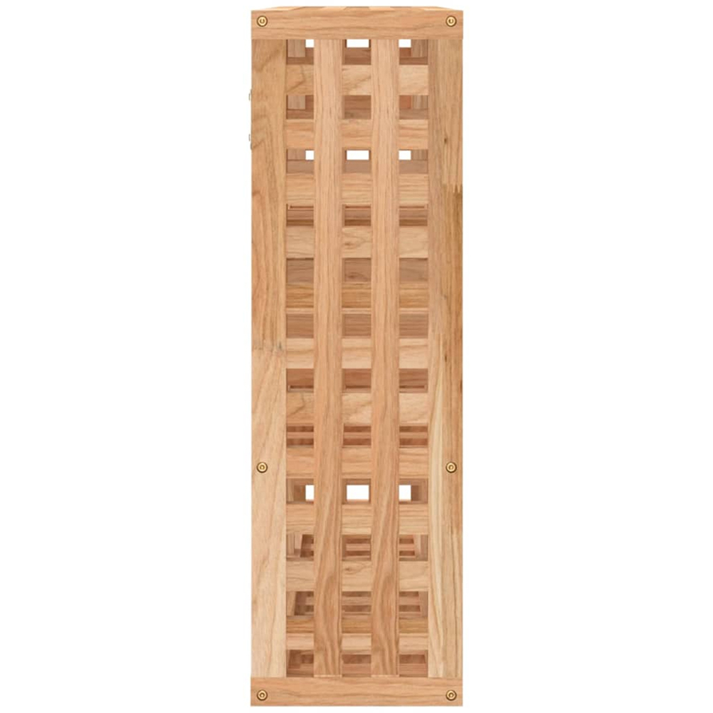 vidaXL 5 Shelf Walnut Solid Wood Floating Wall Shelf Image 3