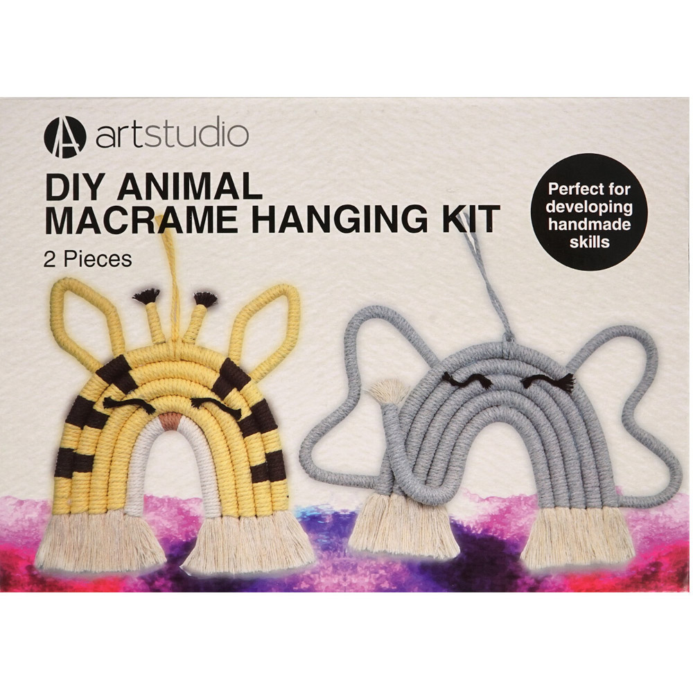 Art Studio Make Your Own Animal Macrame Hanging Kit Image 1